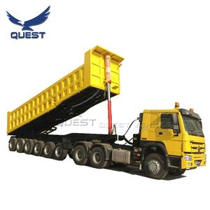 <span class=keywords><strong>QUEST</strong></span> 80-100tons รถดั๊มหินด้านหลัง6เพลาด้านหน้ายกรถกึ่งพ่วงสำหรับขาย - Product Image 3