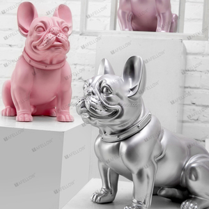 새로운 유형 플라스틱 개 프렌치 불독 마네킹 사랑스러운 개 마네킹 - Product Image 6