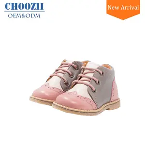 Горячая Распродажа от производителя Choozii, кожаная резиновая подошва на шнуровке, детская обувь для малышей