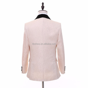 Abiti da sposo con collo a scialle personalizzati, colori avorio/rosso/bianco/nero/blu, abiti da <span class=keywords><strong>uomo</strong></span> per matrimonio, <span class=keywords><strong>blazer</strong></span> da testimone (giacca+pantaloni+gilet) - Product Image 4