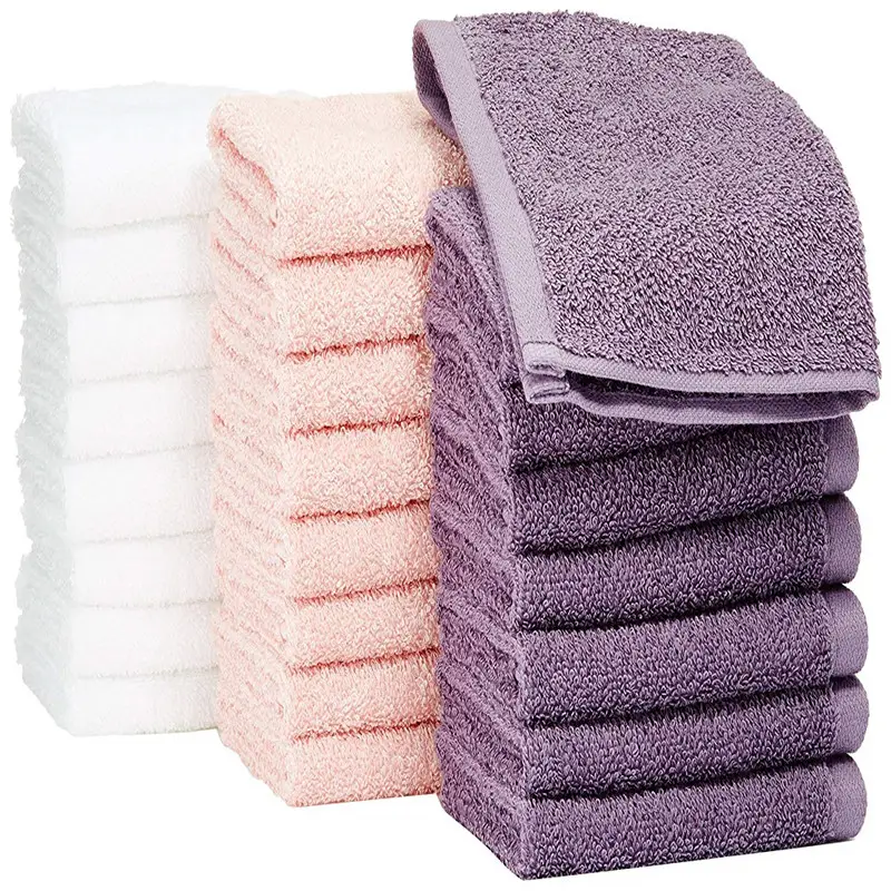 100% terry cotton quick dry hotel wash cloth face towel