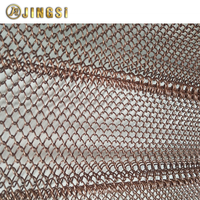 Rail suspendu décoratif en aluminium métal maille chaîne rideau tissé fil grill tamis mailles ss treillis métallique tamis de laboratoire