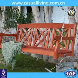 Juegos de columpios al aire libre baratos para adultos silla Columpio de madera Doble