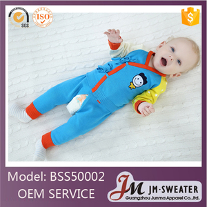 Diseño de moda de otoño de punto niños niños de la rebeca azul recién nacido ropa conjuntos - Product Image 1
