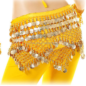 BestDance <strong>Belly</strong> <strong>Dance</strong> <strong>Costume</strong> Hip Scarf Belt Velvet Golden Coins Waist Belt <strong>Costume</strong> - Product Image 6