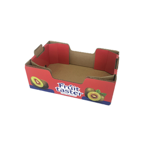 Caja de embalaje de fruta de <span class=keywords><strong>kiwi</strong></span> corrugado, cartón de papel de 3mm de espesor con revestimiento UV, laminación mate en relieve para almacenamiento de verduras - Product Image 2
