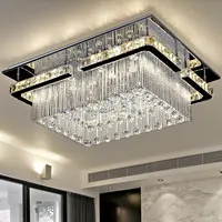 Moderne Platz kristall lampe Regen Tropfen Kristall Lampe LED Kronleuchter Lichter und Beleuchtung