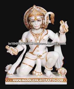 Statue décorative en marbre Hanuman - Product Image 1