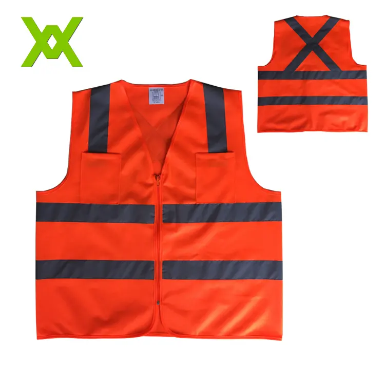 Hi-Viz Breakaway Shoulders X Reflective Strips Back Safety Signal Vest