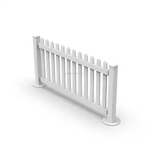 UV geçirmez beyaz plastik PVC vinil picket olay taşınabilir geçici köpek çit çalışır
