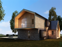 Calibre léger pour construction de maisons, Villa de luxe, avec cadre en acier, construction rapide
