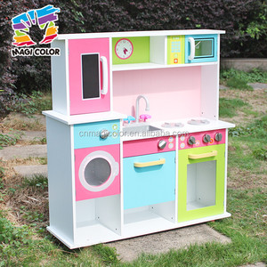 Ensemble de cuisine en bois coloré bon marché en gros pour bébé, jeu de rôle W10C230 - Product Image 1