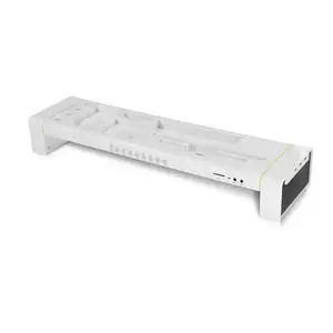 De gros support de bureau moniteur haut-parleur-Wholesale monitor stand riser with USB connect storage slots and speaker