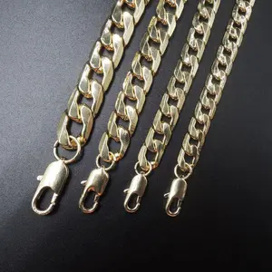 Gold Mens Hip Hop Cuban Link Chain Necklace Jewelry