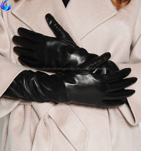 Maßgefertigte Schwarze Lederhandschuhe für Damen Lange Lederhandschuhe für Damen Lange Lederhandschuhe zu Einem Großartigen Preis - Product Image 1