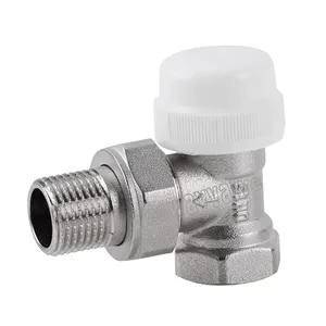 China OEM Angle Type Thermostatic Radiator Valve with ABS Cap