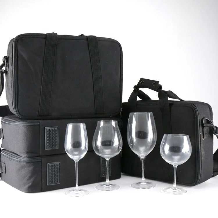 Portable Wine Glass Carrier Bag with Padded Strap - Durable Wine Transport  Solution for Travel, Outdoor Events, and Gifts
