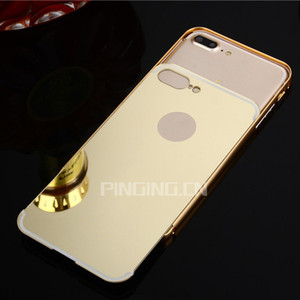Custodia paraurti in metallo alluminio <span class=keywords><strong>oro</strong></span> di lusso per <span class=keywords><strong>iphone</strong></span> 14 13 <span class=keywords><strong>12</strong></span> 11 pro max, custodia a specchio per custodia <span class=keywords><strong>iphone</strong></span> 7 plus - Product Image 1
