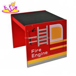 Table et chaise en bois multifonctionnelles au design de voiture mignon pour enfants, ensemble d'étude amusant pour l'écriture W08G143 - Product Image 3