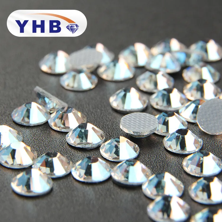 Cristales YHB para decoración de uñas, diamantes de imitación Hot Fix para decoración de uñas Diy, colores personalizados, mayoristas, diamantes de imitación a granel