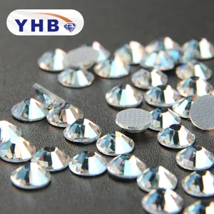 YHB kristal seni kuku berlian imitasi memperbaiki panas untuk Diy dekorasi kuku SS0-SS48 warna kustom grosir berlian buatan jumlah besar