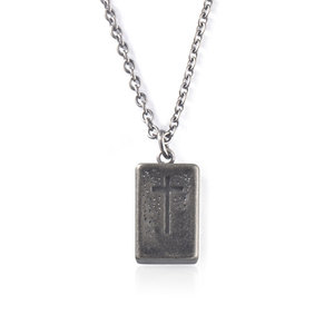 Cubo in Titanio Forgiato, <span class=keywords><strong>Collana</strong></span> con Ciondolo Creativo a Forma di Mattone Retrò Europeo e Americano per <span class=keywords><strong>Uomo</strong></span> e Donna - Product Image 1