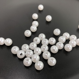 Pearl Beads Beads Loose Pearls High Quality Loose Faux ABS Plastic Pearl Beads With Straight Hole