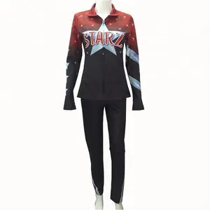 OEM quick dry plus size warm up suits tute sportive economiche per ragazze cheerleading practice wear