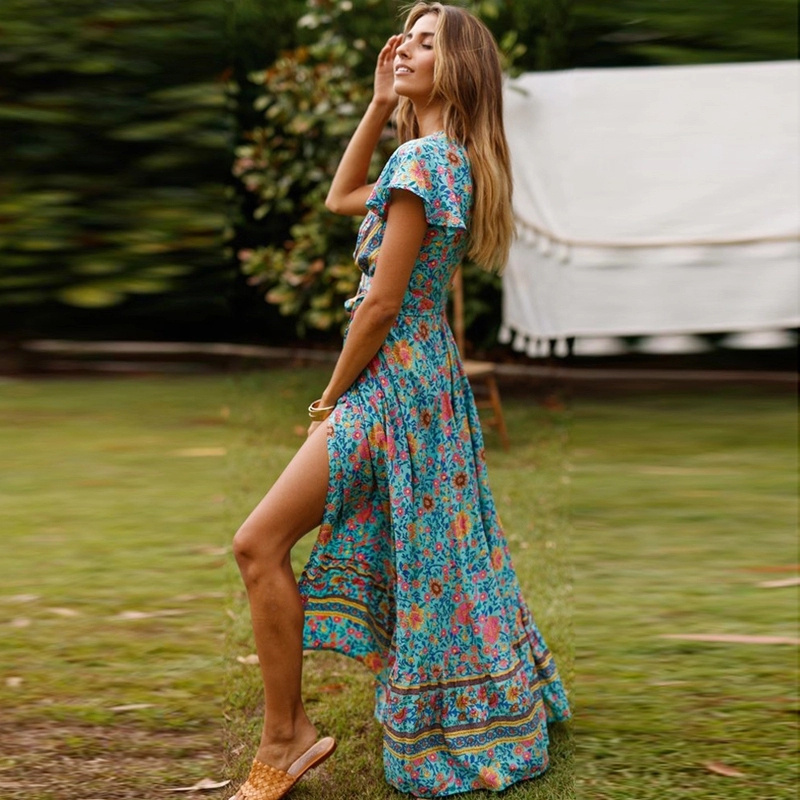 Blue green floral fragments