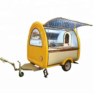 Food Cart Small Food Trailer Catering Coffee Crepe 7.5ft Customized Size Fiberglass Car to Sell Fruit Fruit Corn Trolley Sancks