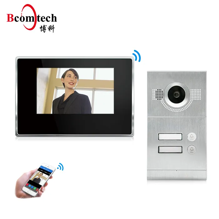 Bel Pintu Kabel Pemasangan Mudah, Kunci Pintu Elektronik Ponsel Pintu Video dengan Kamera