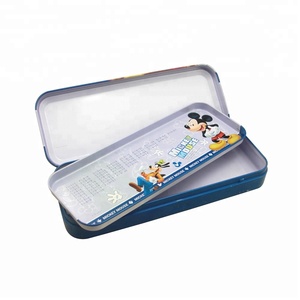 Tùy Chỉnh In Sinh Viên OEM Văn Phòng Phẩm Ba Lớp Bút Chì Trường Hợp Hộp Thiếc - Product Image 5