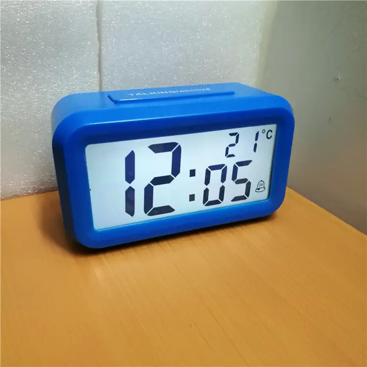 Despertador digital por hora LCD con luz y Cuco, con música y snooze con temperatura