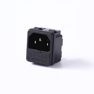 LZ-14-F2 3P <span class=keywords><strong>Presa</strong></span> <span class=keywords><strong>di</strong></span> Alimentazione Maschio in Ottone 5A 250V IEC 320 C14 <span class=keywords><strong>con</strong></span> Portafusibile - Product Image 1