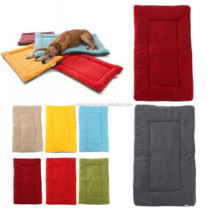 Literie de cage de chien de style rectangle à motif solide - Product Image 3