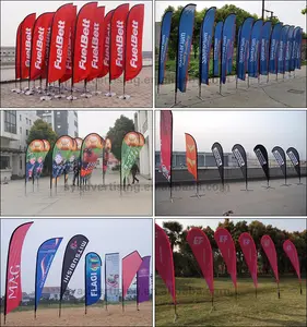 Custom Teardrop Banner Flag Printing Beach Feather Flying Wind Flag