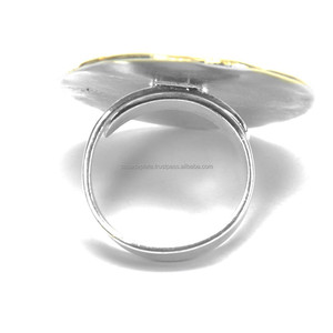 Anillo de Plata de Ley 925 chapado en rodio con textura de oro de 18K anillo de moda anillo de lujo para boda, regalo, fiesta para Unisex - Product Image 3