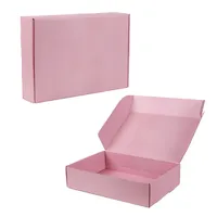 Logotipo personalizado impresso embalagem rosa caixa de papelão ondulado envio para crianças
