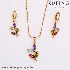 62510-Xuping <strong>Costume</strong> Jewelry Hot Item Promotion Gold Jewelry Set - Product Image 2