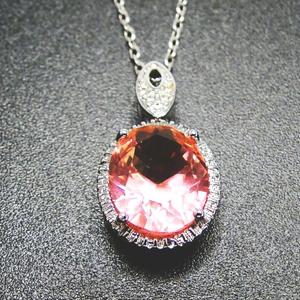 <span class=keywords><strong>Saphir</strong></span> <span class=keywords><strong>rose</strong></span> Morganite <span class=keywords><strong>Pendentif</strong></span> Pour Femmes Réel 925 Colliers en Argent Sterling Nouveaux Bijoux - Product Image 4