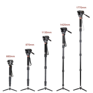 Cayer AT35DVH4 profesyonel fotoğraf ekipmanları Monopod sıcak satış alüminyum Video kamera esnek Tripod Fashional Monopod