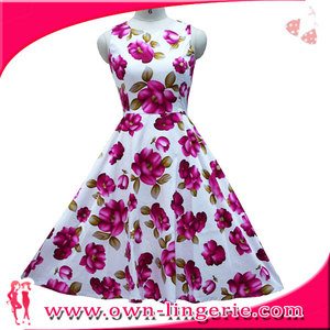 Sin Mangas Hig Barato Para <span class=keywords><strong>Mujer</strong></span> 50 s <span class=keywords><strong>Vestido</strong></span> de Punto de <span class=keywords><strong>Algodón</strong></span> Rosa de Té de rosa de La Vendimia Nuevo <span class=keywords><strong>vestido</strong></span> de rockabilly - Product Image 1