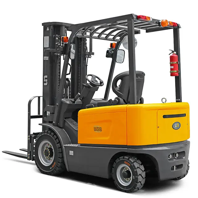UN 2.5t Electric Four-wheel Forklift Truck Economic Long Hours Working Comfortable Seat