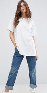 Maglietta bianca oversize Top <span class=keywords><strong>Fashion</strong></span> Girl <span class=keywords><strong>T</strong></span>-<span class=keywords><strong>Shirt</strong></span> da donna - Product Image 4