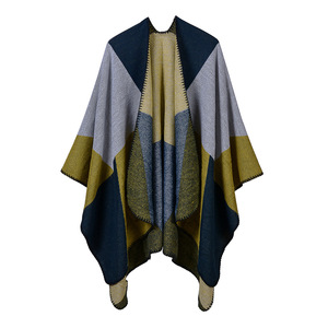 En gros dubai dames de mode pas cher hiver double face capes <span class=keywords><strong>étole</strong></span>s femmes poncho <span class=keywords><strong>châle</strong></span> - Product Image 6