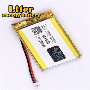 Plug 1,5-2 P <strong>3</strong>,7 V 603450 1200 mAh rechargeable LiPo battery solar Li ion polymer lithium-batterie with PCM - Product Image 1