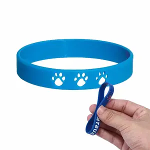 Cheap Advertising Gifts Custom Rubber Wristband Eco-friendly No Minimum Silicone Bracelet