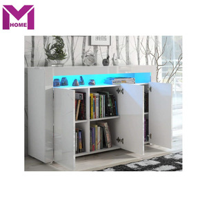 2018 Hot Sale Wooden <strong>High</strong> <strong>Gloss</strong> MDF <strong>White</strong> LED <strong>Sideboard</strong> With Drawers - Product Image 2