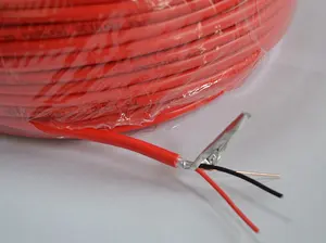 16 AWG 2/C Solid FPLP Plenum Rated Shielded Fire Alarm Cable Red - 1000 Feet