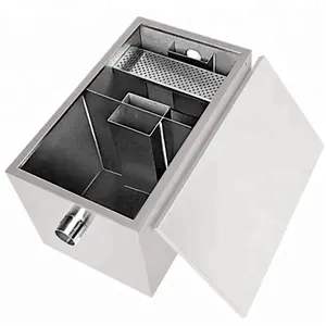 Portable Commercial Industrial Kitchen Grease Trap Stainless Steel 304 Restaurant Grease Trap Interceptor Oil Water Separator